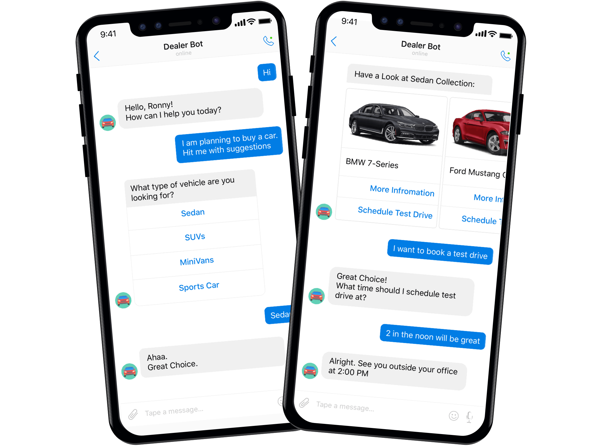 Automotive Services Chatbot Templates 