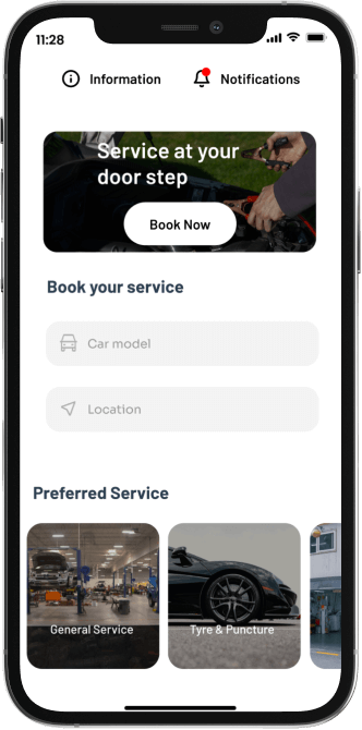 Auto repair mobile app detail