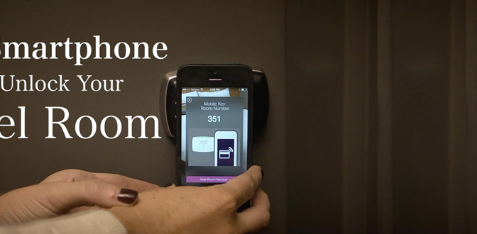 Smartphones to Unlock the Hotel Room with a Mobile Application
