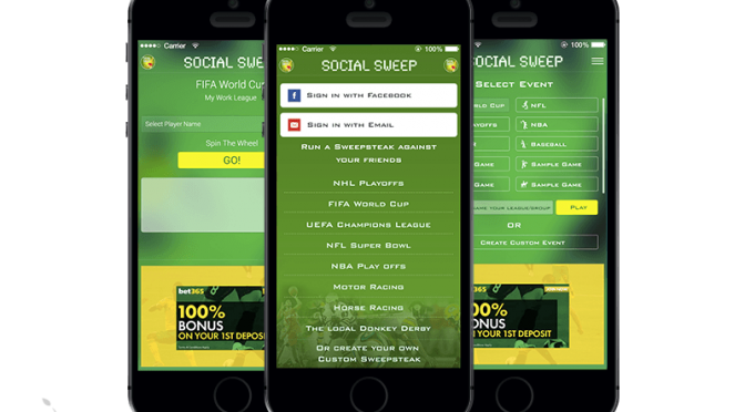 Social Sweepstake Mobile Application In Android / iOS