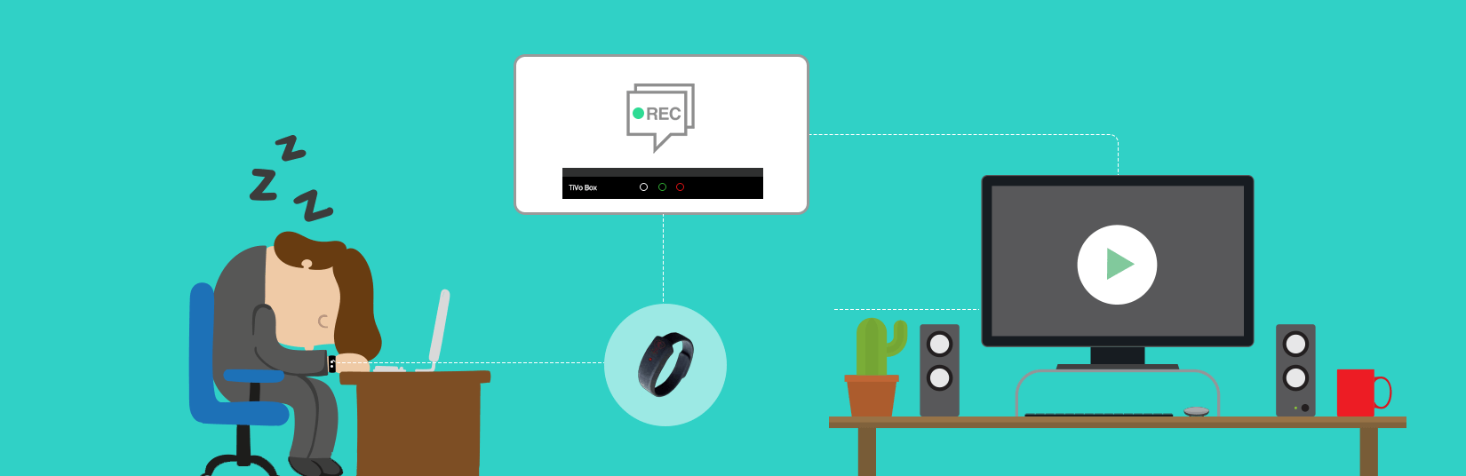 KipstR: A Wristband That Records Your Favourite TV Shows When You Doze Off!