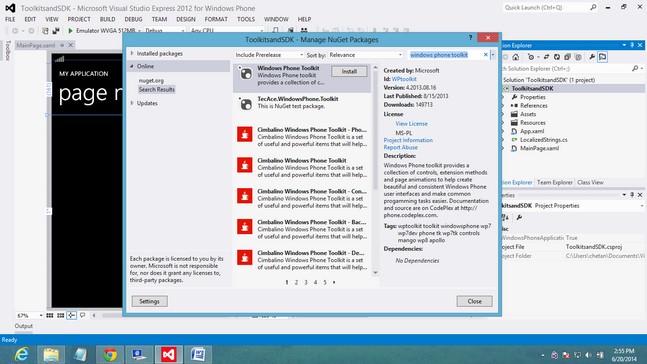 Windows phone Toolkit