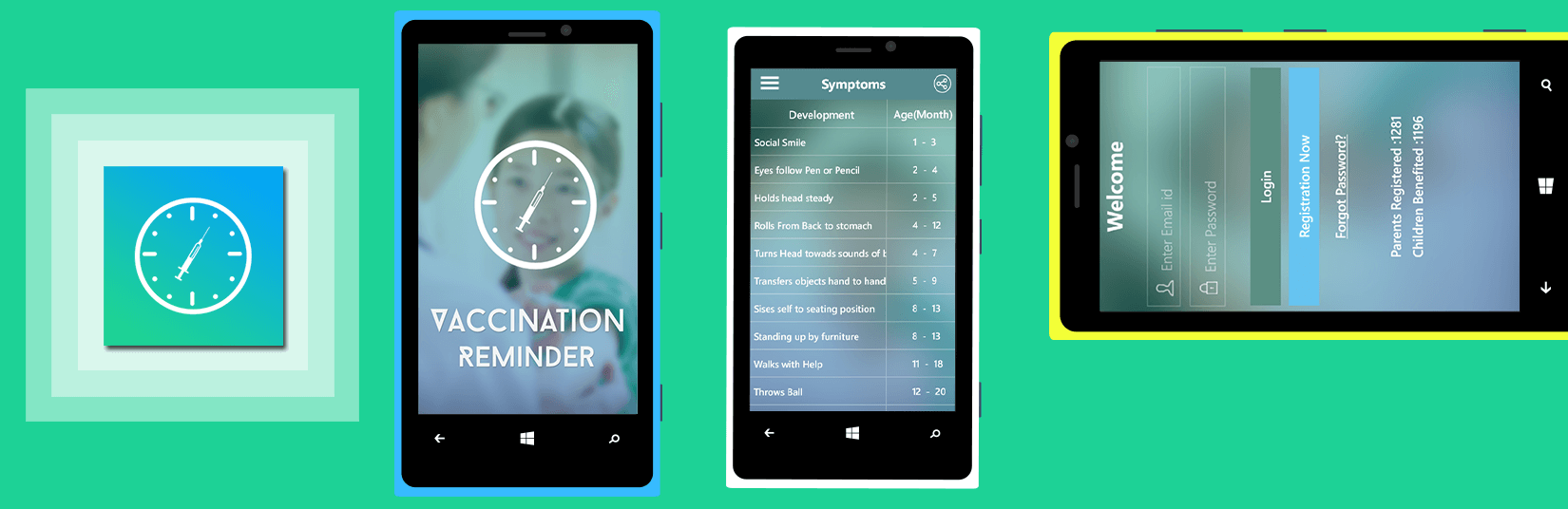 A Child Care App “Vaccination Reminder” is Now Available on Windows Store!