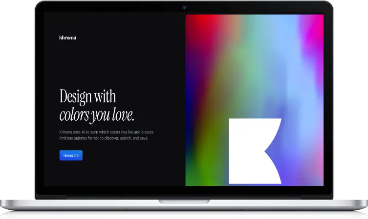 Optimize website branding using AI-powered Khroma color coding tools.